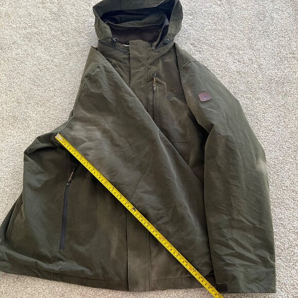 Vintage Rugged Elements Barn Work Utility Olive Green Birding Farm Coat XXL - Picture 9 of 10